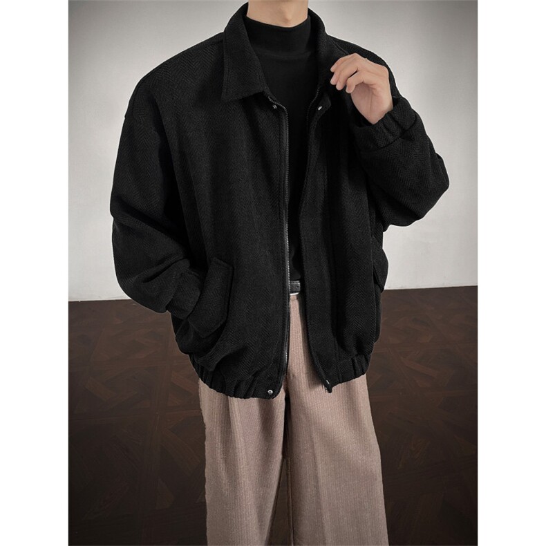 JK1166-特批60控108美式潮牌翻领夹克大码痞帅外套,男装夹克,电商A059