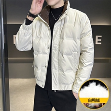 标50绒男士冬季羽绒服2025新款时尚立领鸭绒保暖青年潮外套7809，男装羽绒服，电商A225