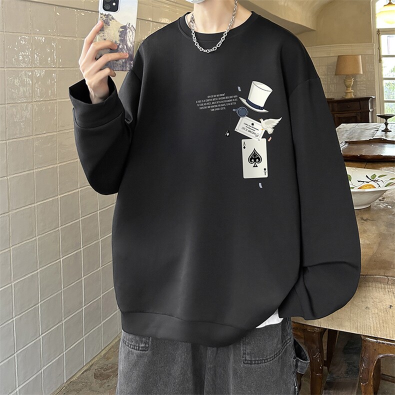 控38简约帅气百搭长袖t恤男大码卫衣T4373-P25,男装卫衣,电商A040