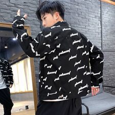 2021春秋季新日系大码男佳乐字母印花休闲运动夹克外套J977-P75，男装夹克，电商A001