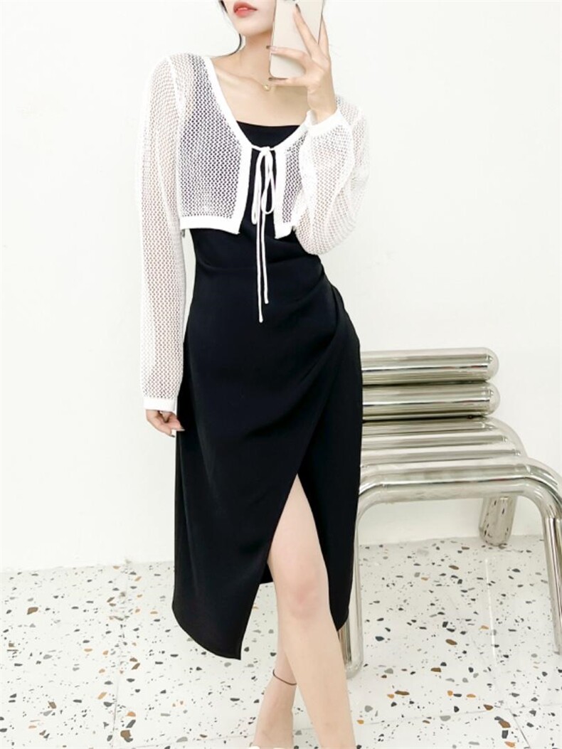 早秋2件套连衣裙！防晒俩不误！，女装连衣裙，依挺好