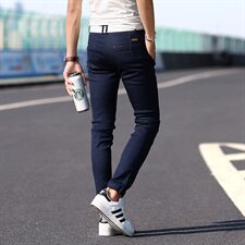 九分牛仔裤男9分裤男小脚束脚牛仔裤韩版修身长裤子NZ926-P20，男装牛仔裤，天晨