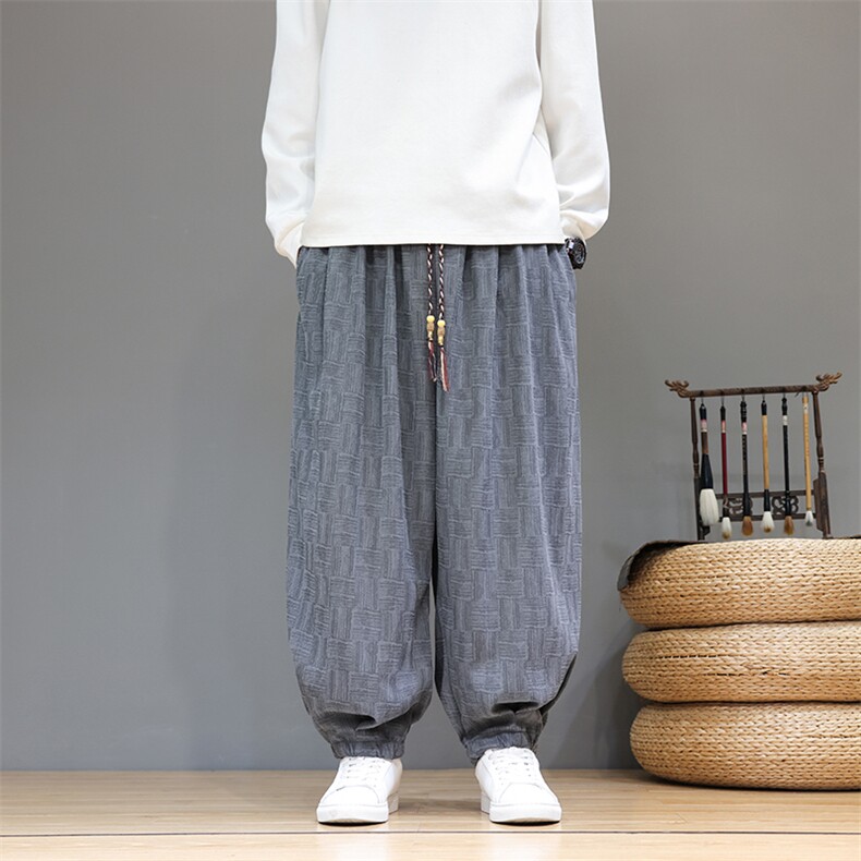 2025秋冬风灯芯绒复古灯笼裤宽松束脚超大码M-9XL2538-P65,男装休闲裤,电商A057B