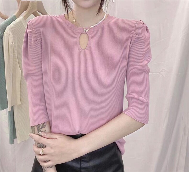 圆领公主袖针织衫，其它，魅力元素