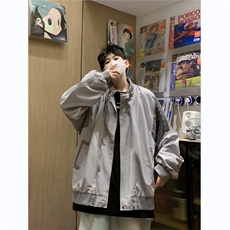 高质量拼接夹克男韩版潮流帅气2023秋冬新款ins宽松外套W4977-P65，男装夹克，星座412-3