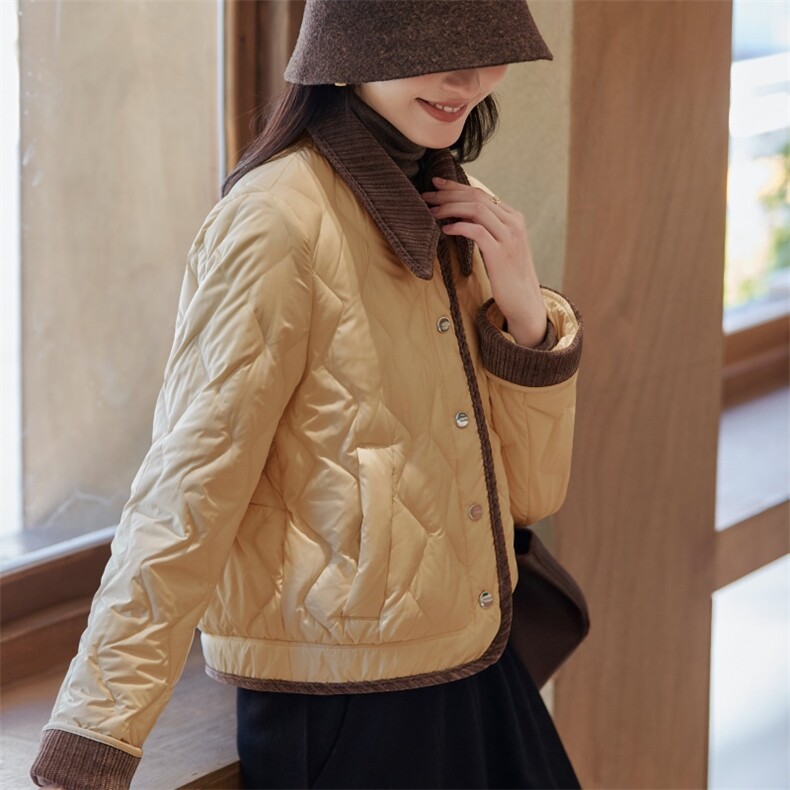 2025冬季羽绒服短款90白鸭绒RF2C290-5890#-P295-K398,女装羽绒服,2C290