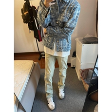 【有货】破坏线条牛仔外套男款潮牌高级感工装夹克TY861LL-特P70，男装夹克，星座1007（原301D）
