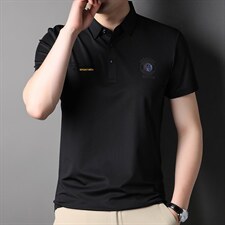 体恤商务休闲翻领polo衫宽松2023夏装新款体恤纯色中年男士保罗衫，男装T恤，电商B212（原钱塘6029）
