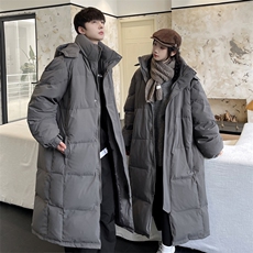 情侣棉服男冬季新款港风宽松连帽长款保暖外套YR921-P190，男装棉衣，星座214-3