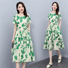 夏季新款时尚印花连衣裙2024年夏季2024年夏季，女装连衣裙，倪叶myz