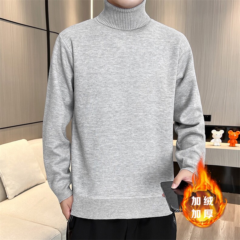 2023-403-1-M669-P26跑量新款一体绒高领毛衣男士针织衫加绒时尚,男装针织衫/毛衣,星座1018