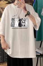 DX17100-P20纯短袖t恤男大码半袖打底衫宽松体恤衫港风，男装T恤，电商A040