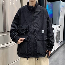 2023秋季日系复古工装外套男潮牌宽松休闲帅气立领冲锋衣MJ17P55，男装夹克，星座1116-2