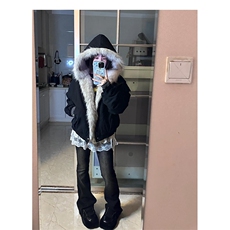 现货高品质美式高街冬季重磅硬挺短款座山雕毛领棉衣男女加厚外套，男装棉衣，电商A443