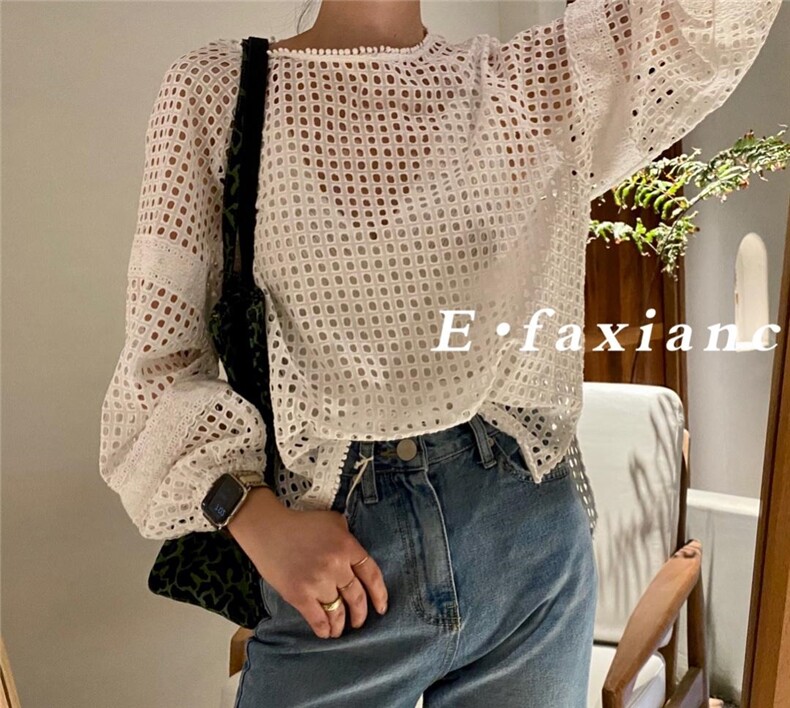 【现货】镂空上衣均码，其它，E.FAXIAN伊发现