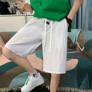 K3608-P30夏季新款宽松冰丝透气潮流情侣男女休闲百搭短裤图片