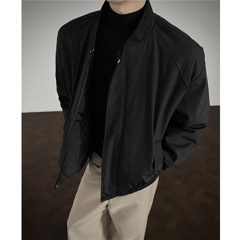 冬季clean纯色棒球服领棉服加厚短款棉衣HZ8815-特P68不议价,男装棉衣,星座610B-1