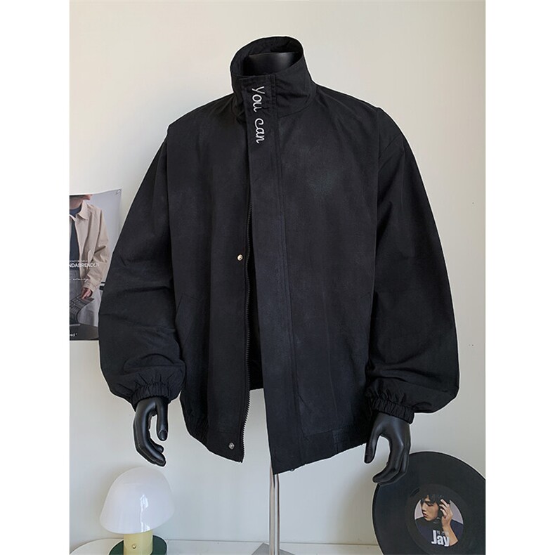 JK211/P65春装新款个性刺绣立领扎染设计潮牌夹克男美式外套，男装夹克，电商基地A050