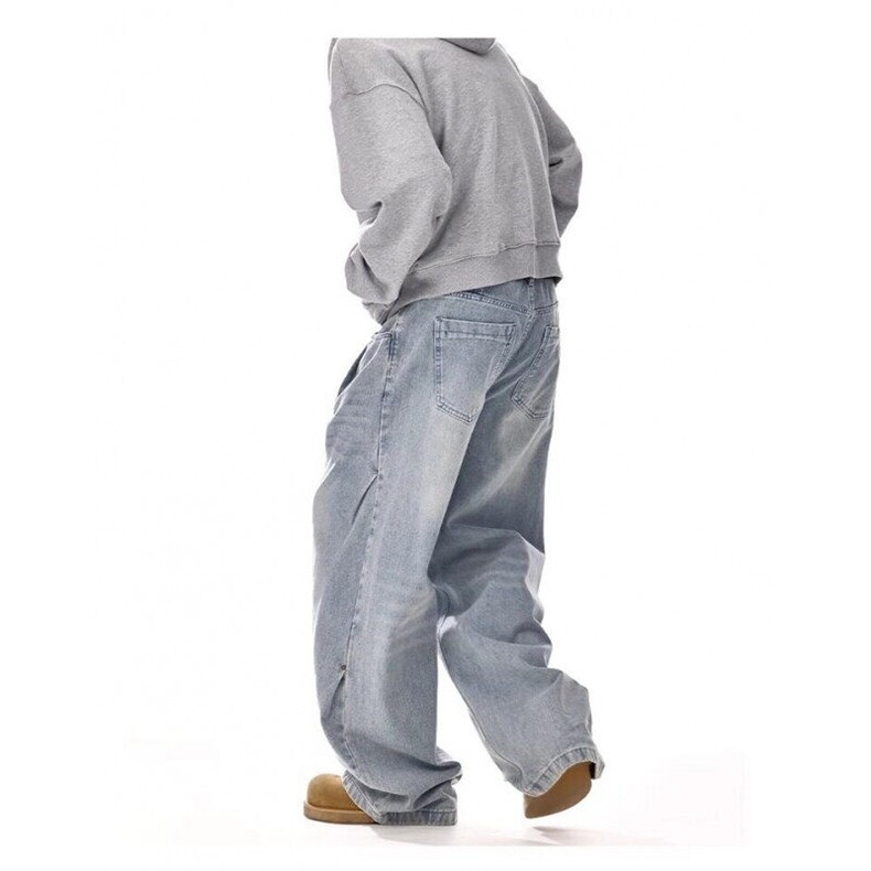美式cleanfit牛仔裤男女潮牌高街直筒宽松休闲阔腿裤RK2961-P50,男装牛仔裤,星座412-3