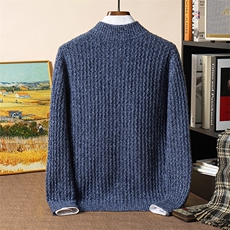 2025年秋季新款七针双股加厚花纱针织男士开衫时尚休闲通勤百搭，男装羊绒开衫，星纬羊绒