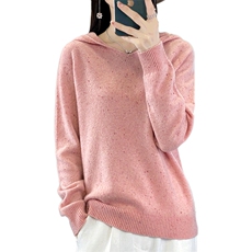 时尚女士高领毛衣宽松显瘦加厚保暖针织衫女秋冬新款长袖打底上衣，女装羊毛衫，臻维羊绒