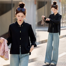 【春季女装新款】大量现货时尚立领新中式衬衫，女装衬衫，魅衣本色