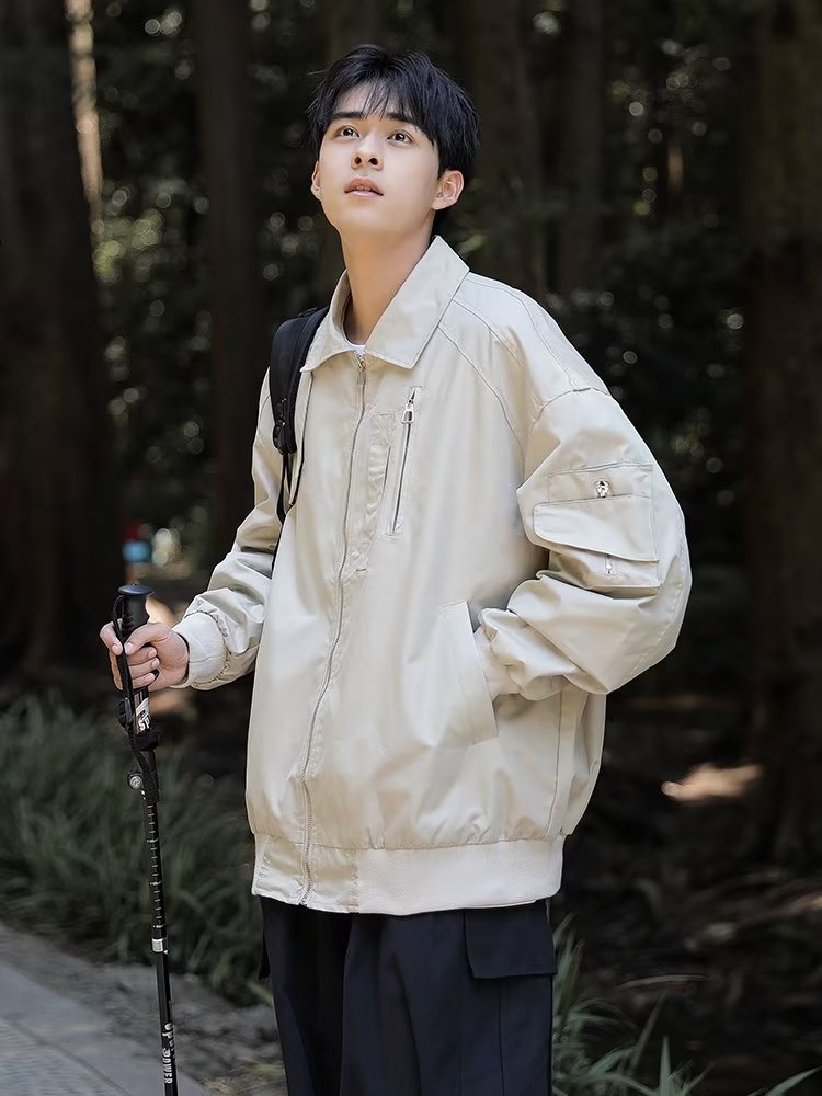 秋款美式高街翻领飞行夹克男士外套J642P75,男装夹克,星座1116-2