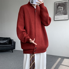 道袍开衫毛衣男春秋季针织衫外套老钱风大衣内搭慵懒线衣KS006P65，男装针织衫/毛衣，电商B312