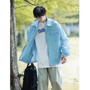 港风外景工装大口袋防晒衣男户外情侣潮牌防晒服FS77006P50控78图片