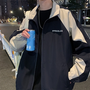 2025新款字母刺绣休闲拼接撞色潮机能风工装夹克外套男J25007-P65图片
