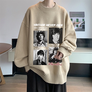 半高领毛衣男大码胖子针织衫毛线衣 M18451-P45 加绒款-P65图片