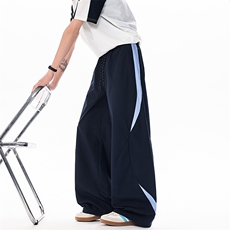 拼接伞兵舒适感文艺风休闲裤山系机能感街头廓形长裤K931TP35控68，男装休闲裤，电商A102B