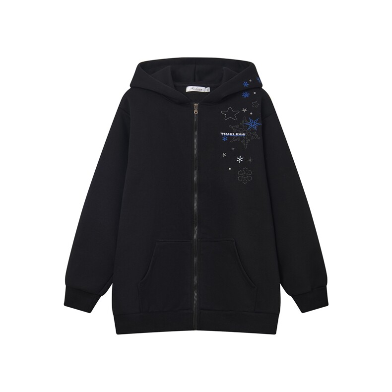 现货-春秋卫衣开衫重磅高品质雪花刺绣卫衣1016-1Y147P76K138,男装卫衣,星座1016-1（原电商B408-1）