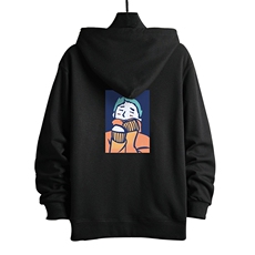 KS21042-P38连帽开衫卫衣男运动外套大码班服网格挂拍，男装卫衣，电商A040A