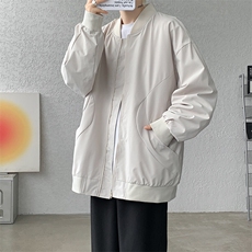 M-8XL春季棒球服外套男大码立领飞行员夹克潮牌休闲衣服JK001P65，男装夹克，电商B312