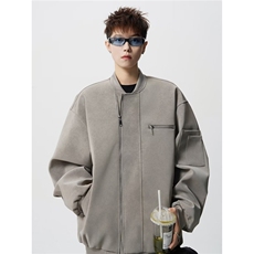 2026美式复古机车皮衣高级感外套痞帅街头飞行夹克Y1037-P89网图，男装夹克，电商B245