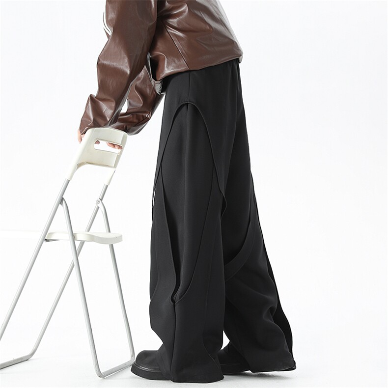 新款美式复古老钱风打皱条纹休闲西裤225-2-K02-P68控88，男装西裤，星座225-2