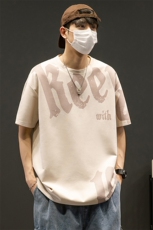 新款短袖男创意灰墙夏季t恤休闲百搭印花圆领T恤男上衣TC3137-P35，男装T恤，星座717