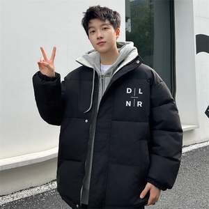 ！2023冬季新款男士立领棉衣简约字母印花棉服外套MY122P70图片