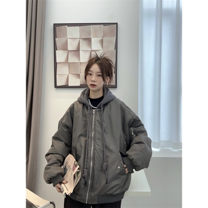 女模特！中性风！档口现货！棒球飞行员棉服冬装1611B-G01-P135图片