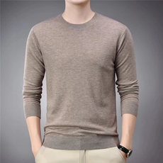 超细美丽诺羊毛男士圆领，男装针织衫/毛衣，杭跃羊绒