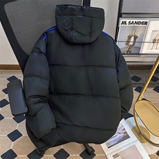 棉服男女韩版潮流连帽加厚拼色保暖2024冬季ins棉衣外套MF272-P93，男装棉衣，星座412-2