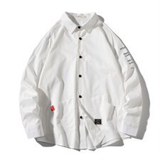 2021春季新款日系白底平铺面料：100%棉C559-P45，男装衬衫，电商A001