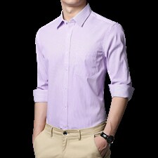 BD8866钱塘2020-2秋季新款中年男士长袖薄款休闲百搭衬衫P35，男装衬衫，钱塘207-2
