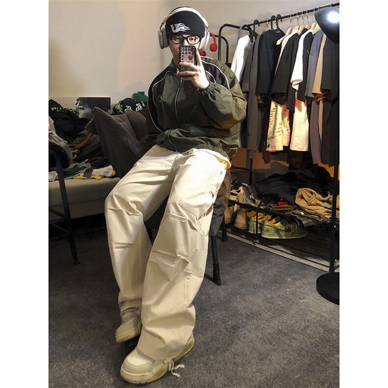 B221美式ins街头hiphop宽松工装休闲裤子LK23122-P65控88,男装休闲裤,电商B221