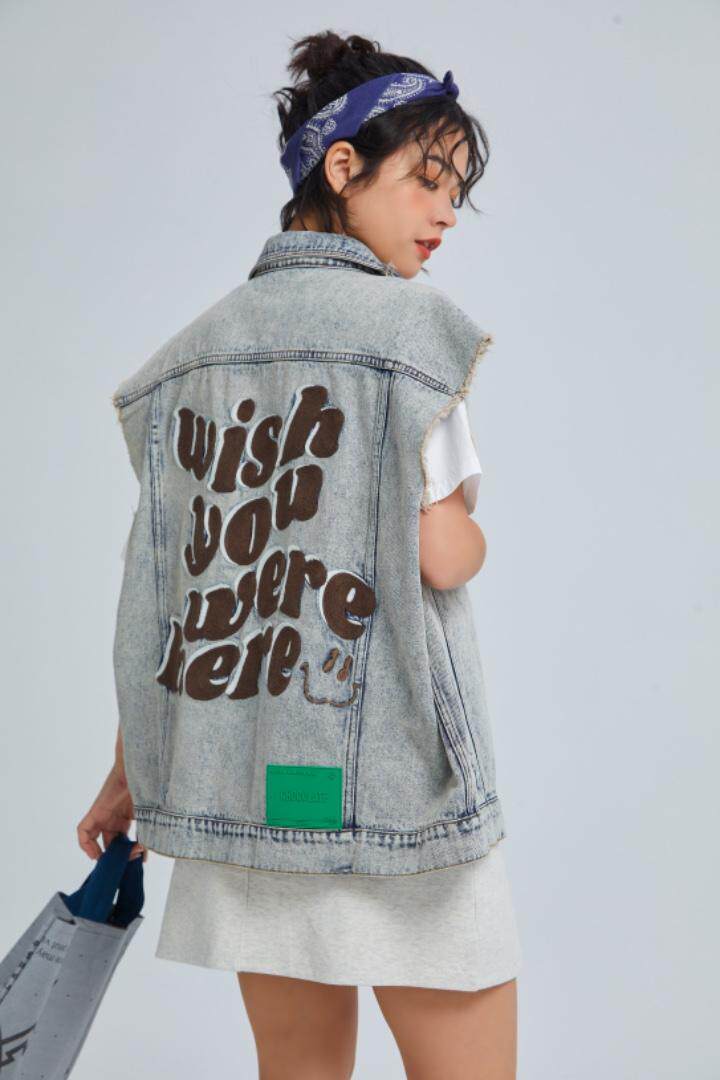 【现货】牛仔做旧马甲，女装马甲，AIMEEWQ