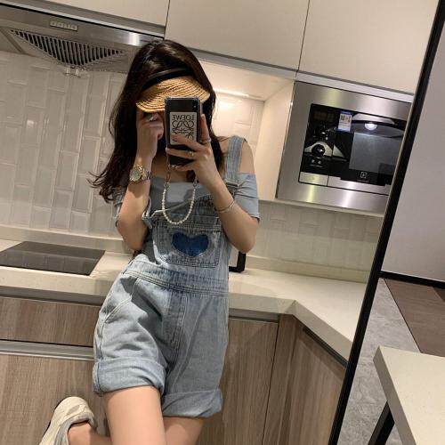 爱心牛仔背带裤，女装，XTZ style