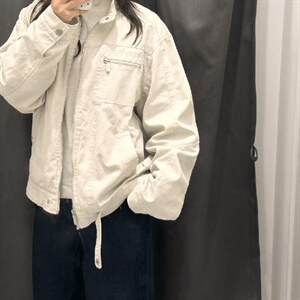 26春装高品质老钱风立领夹克外套男女美式潮牌拉链工装风宽松上衣图片