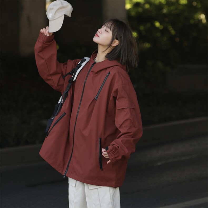 春季新款现货中性风夹克三防冲锋衣宽松男外套DSA157B-JK1562-P75,男装夹克,电商A157B