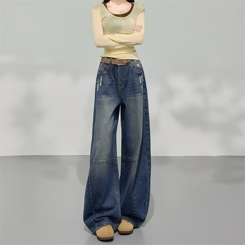 1506-1/K2431/P45.5美式复古直筒牛仔裤男女中性风潮牌宽松裤子,男装牛仔裤,星座1506-1